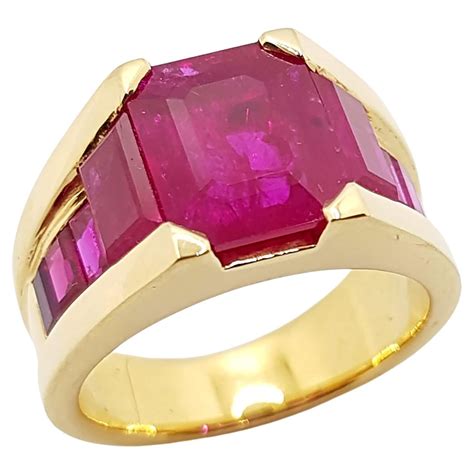 vintage gucci ring emerald amethyst ruby|Vintage Emerald Cut Ruby Ring .